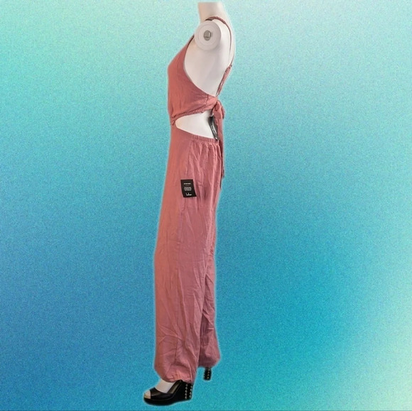Lulu's Cut Out Jumpsuit In Dusty Pink - Picture 5 of 13